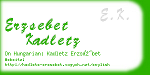 erzsebet kadletz business card